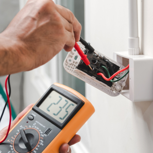 professional performing electrical repair work