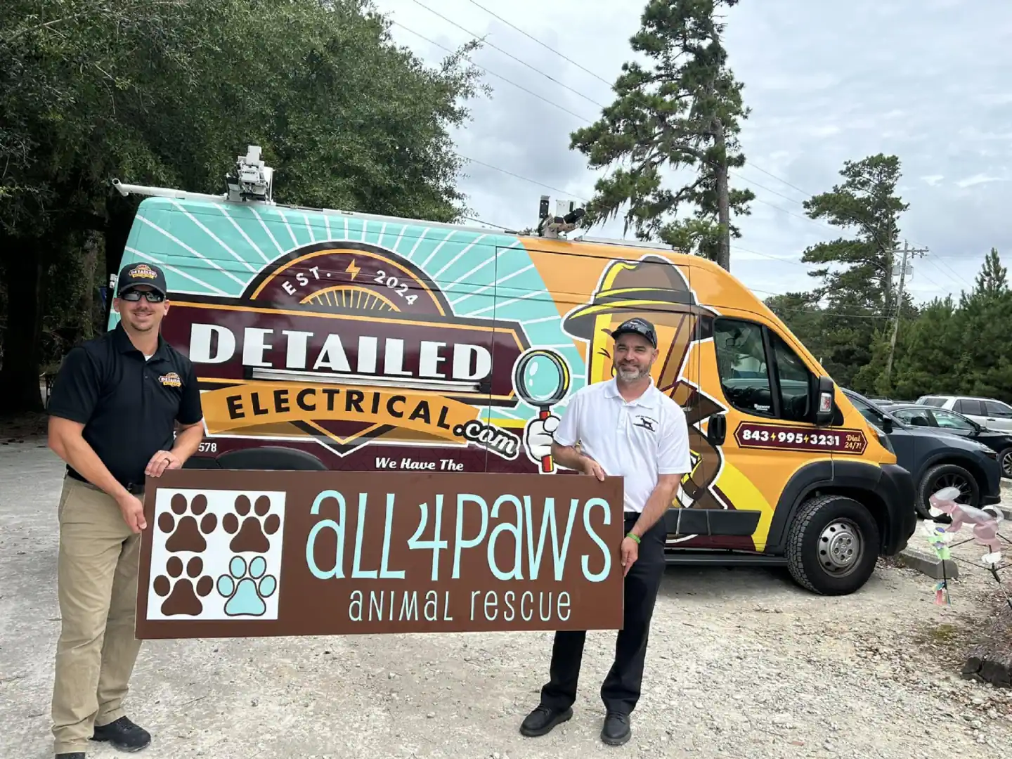 Pawleys Island Animal Rescue Electrical Inspection and Community Giving